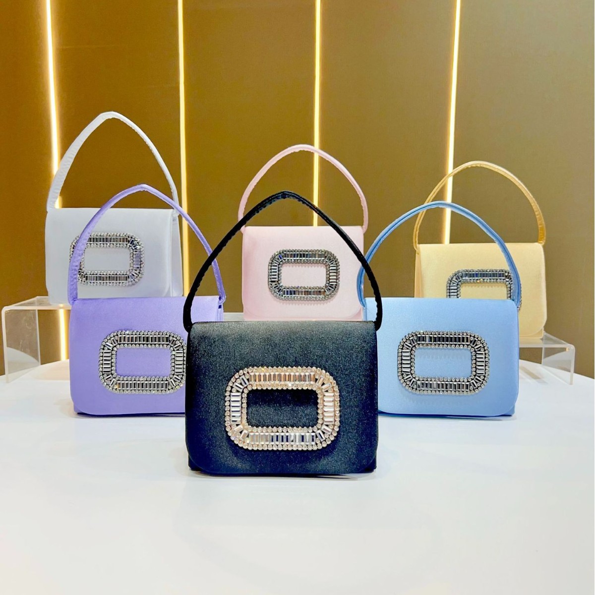 Luxury Mini Square Handbag Wom - Tassel Fringe Trim review and price