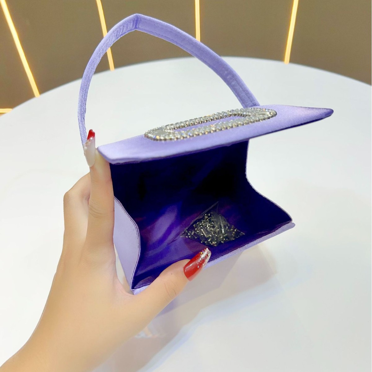 Luxury Mini Square Handbag Wom - Tassel Fringe Trim review and price