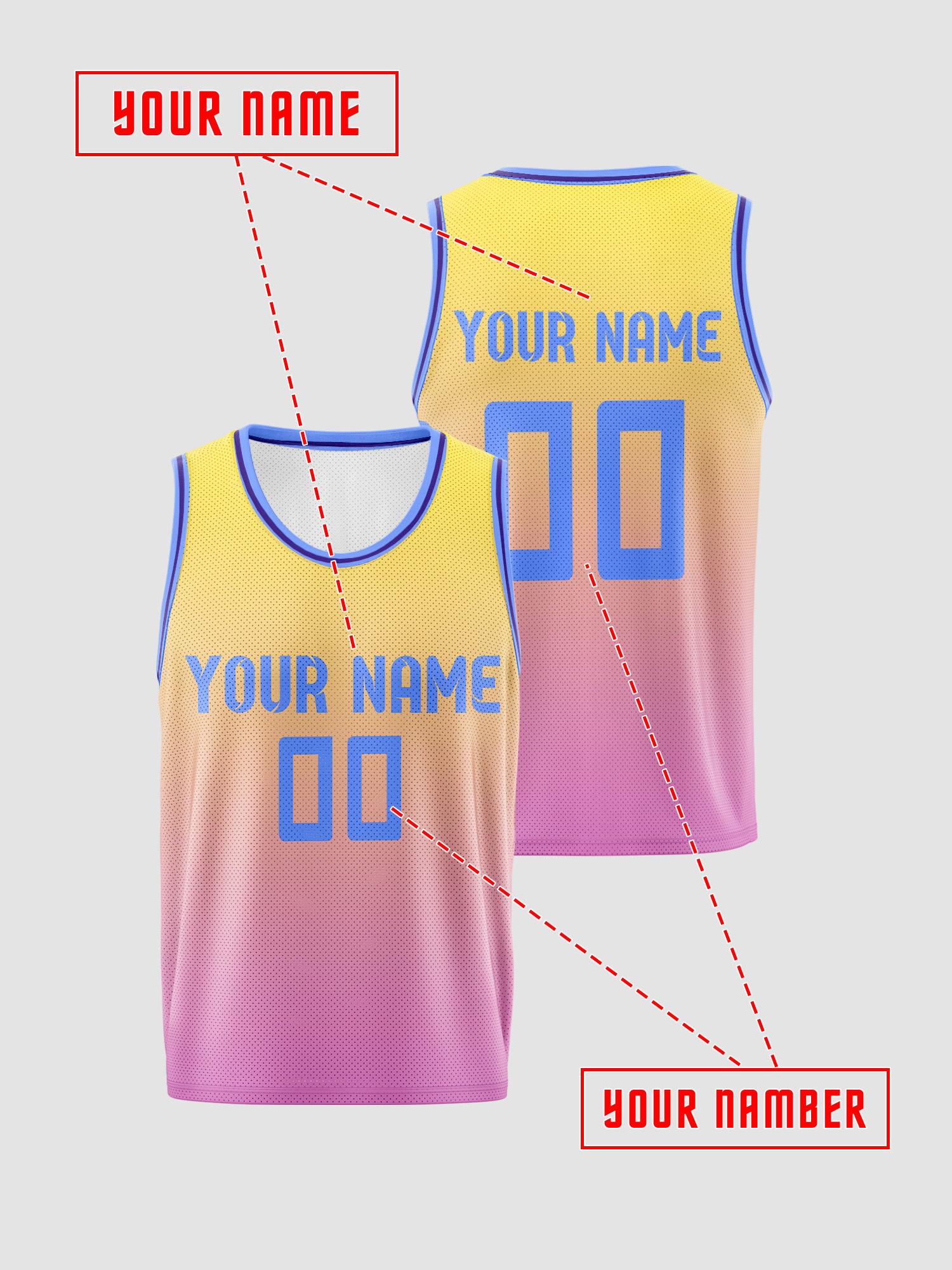 Yellow‑Pink Gradient Blue Trim - Embellish Knit review and price
