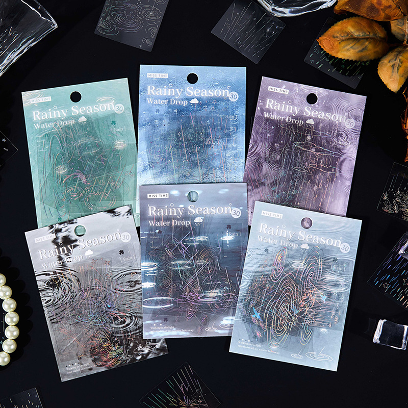 1pack/30pcs Laser Rain Themed  - Embellishments For Scrapbooking review and price